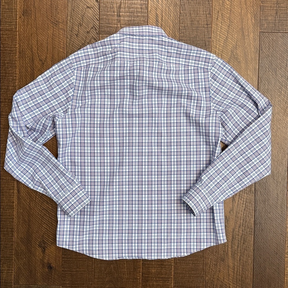 UNTUCKit  Wrinkle Free Men's Long Sleeve Button-Up Gingham Plaid Shirt - Picture 7 of 7